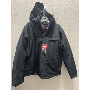 ANTARCTICA GEAR Heated Sz Large Black Snow Jacket Ski + 12V/16000mAh Battery